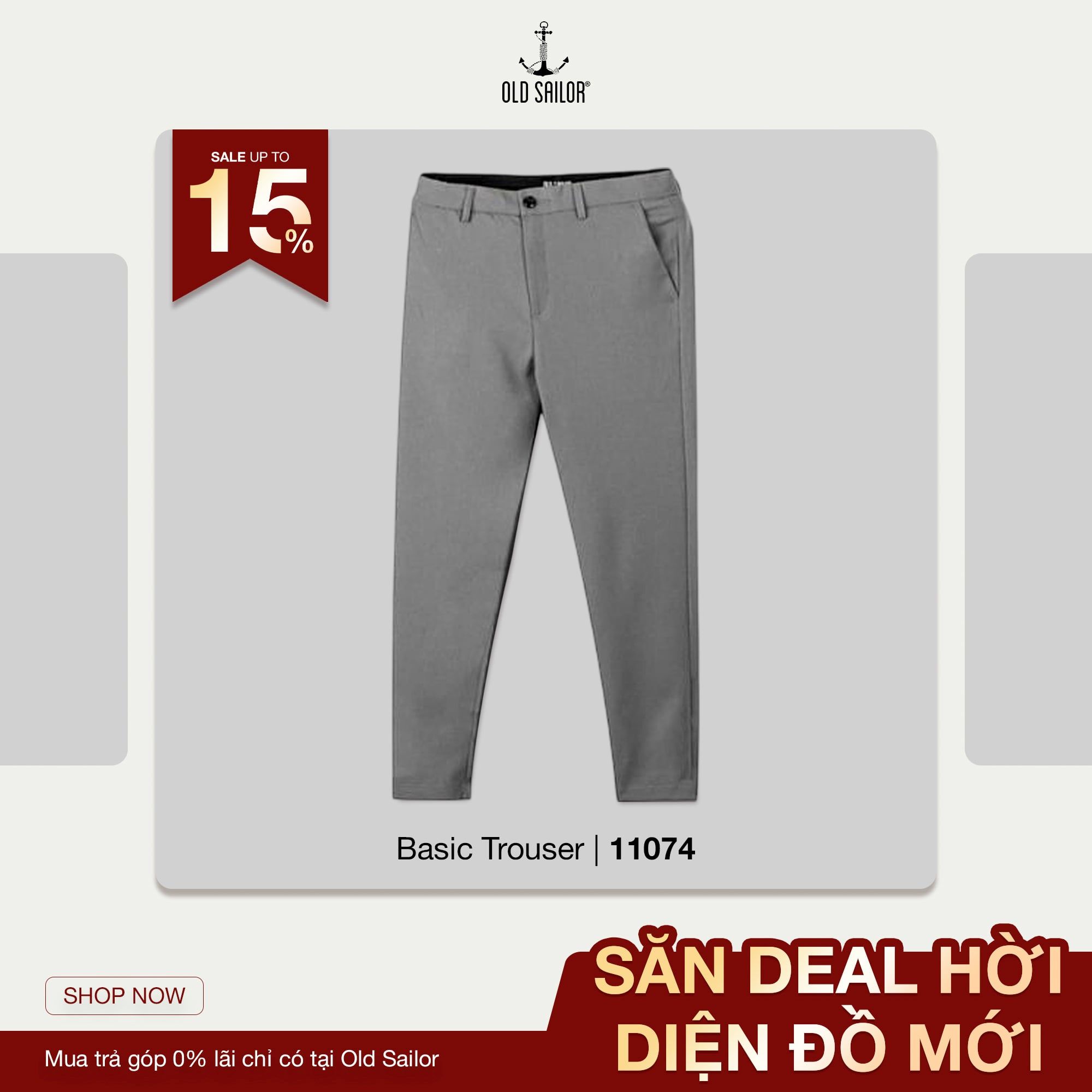  Quần Tây Basic Old Sailor - QTXA11074 - Big size upto 42 - KM50 