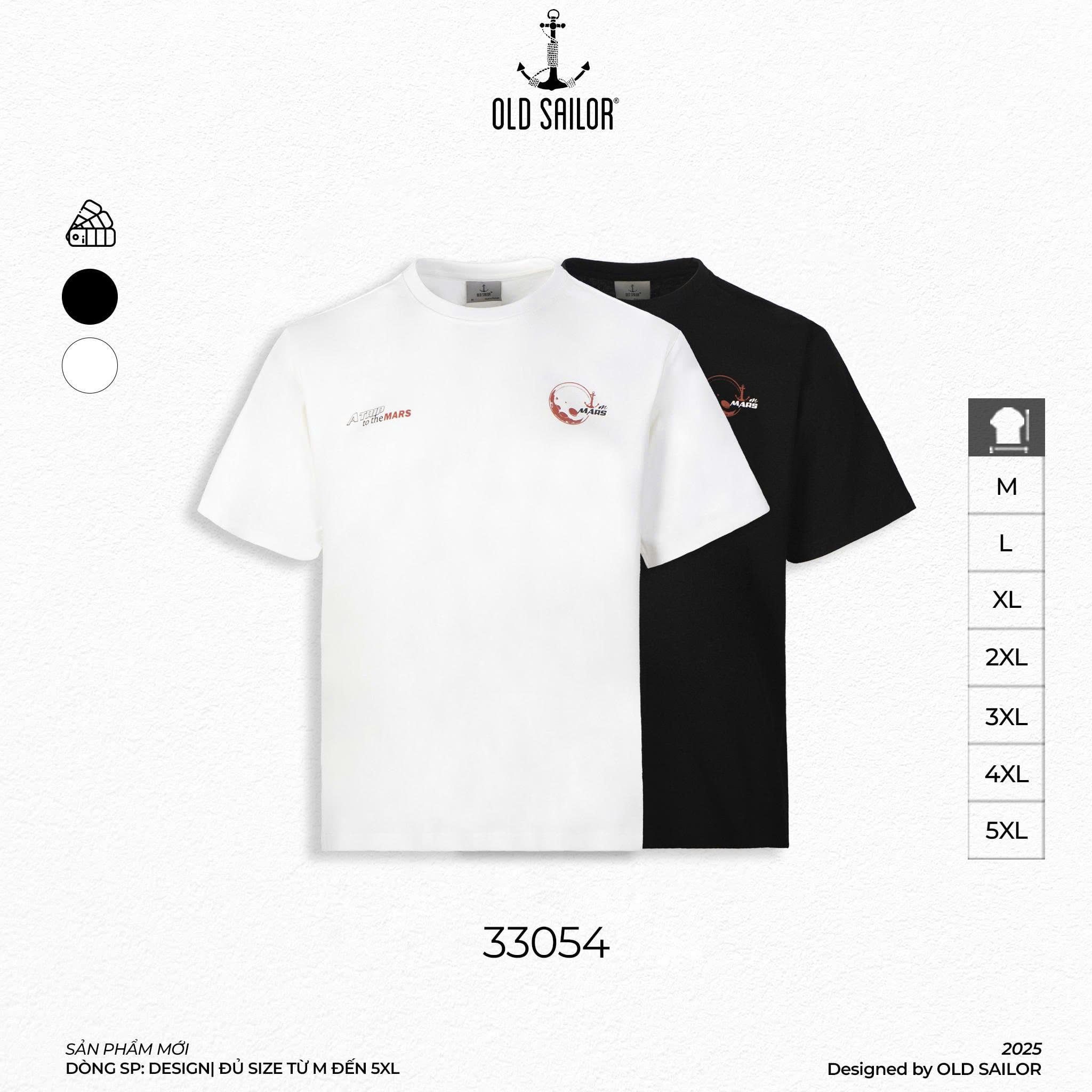  Áo Thun Nam Old Sailor  Travel Tee - 33054 - Big Size Upto 140kg 