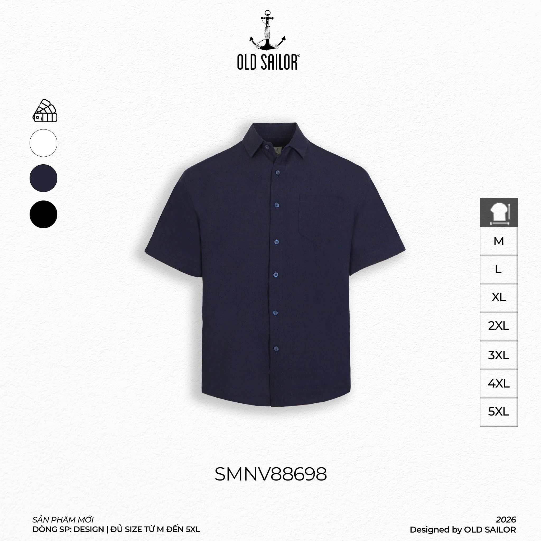  Áo Sơ Mi Nam Osl Linen Simple Shirt - 88698 - Big Size Upto 5XL 