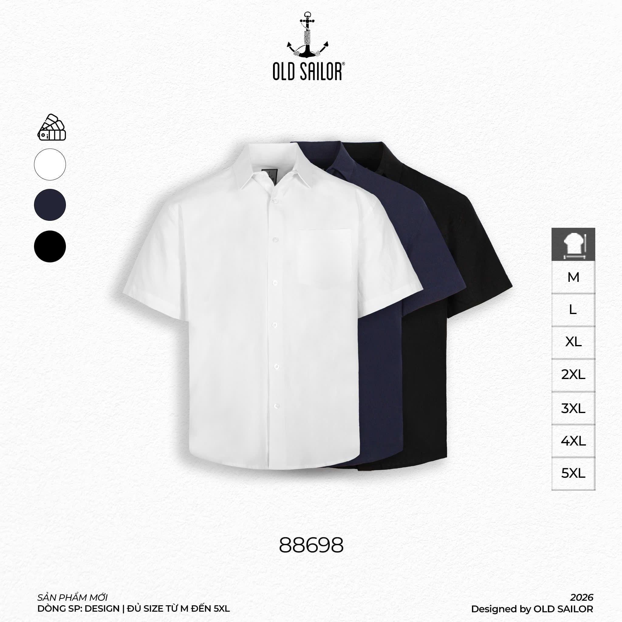 Áo Sơ Mi Nam Osl Linen Simple Shirt - 88698 - Big Size Upto 5XL 