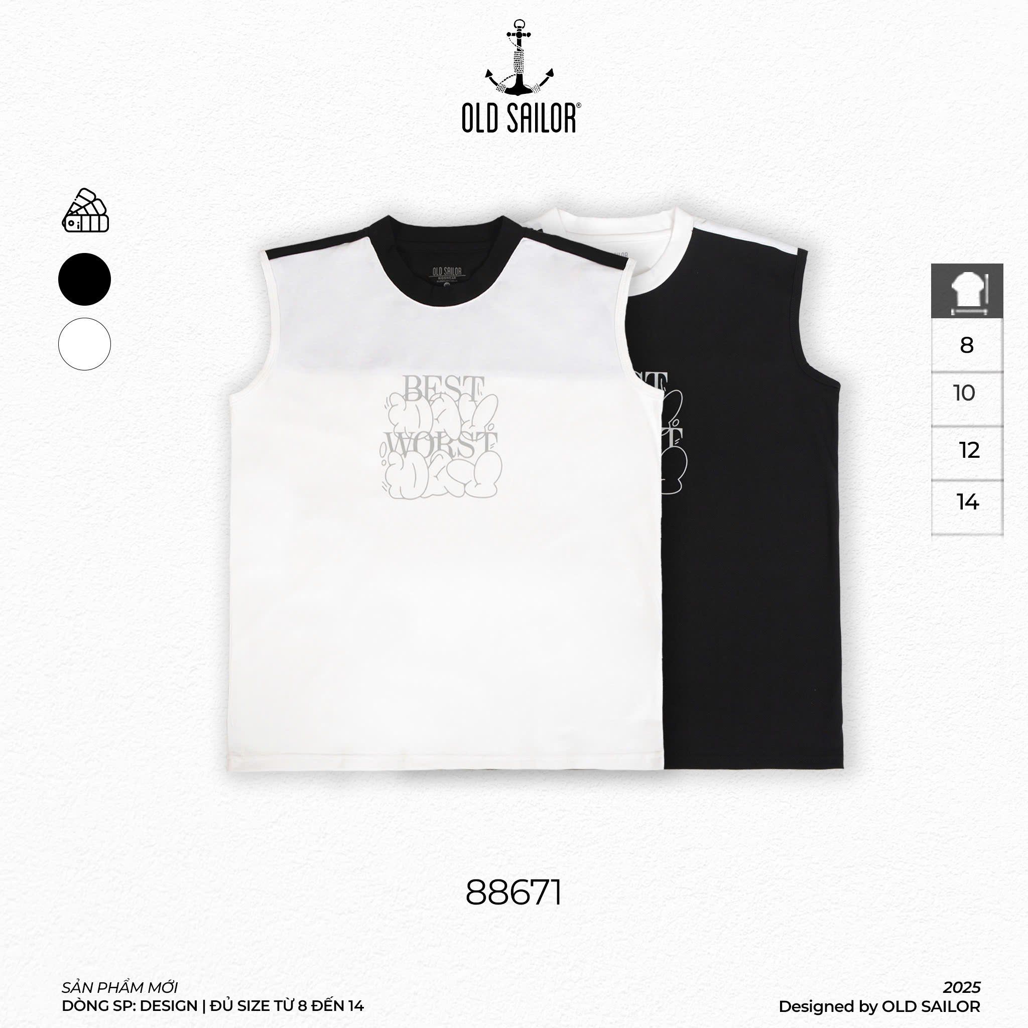  Áo Thun Trẻ Em Osl Texy Kids Tee - 88671 - Size 8 đến 14 