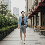  Áo sơ mi denim Old Sailor - SMXD 35001 - xanh đậm - Big Size Upto 5XL - 2023 