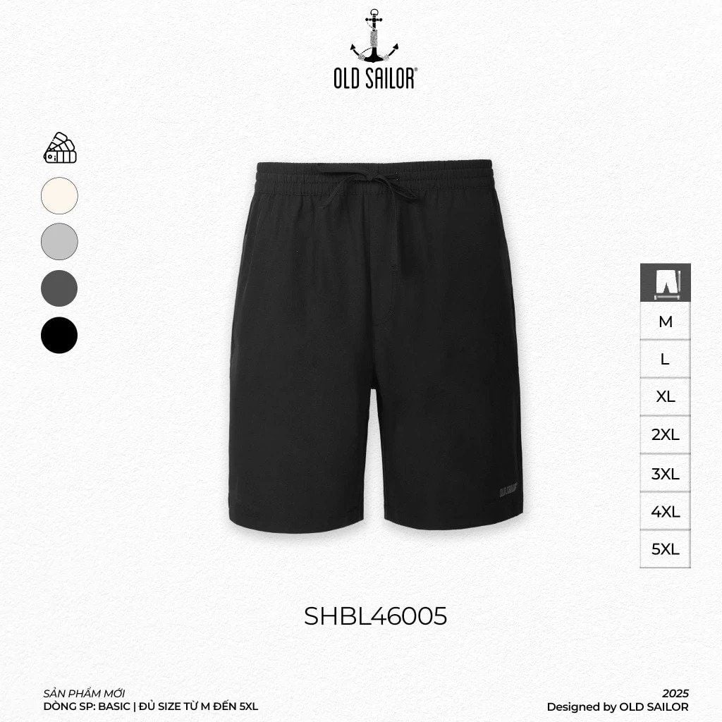  Quần Polymer Easy Short Old Sailor - SHBL 46005 - Big Size Upto 5XL - 46005 