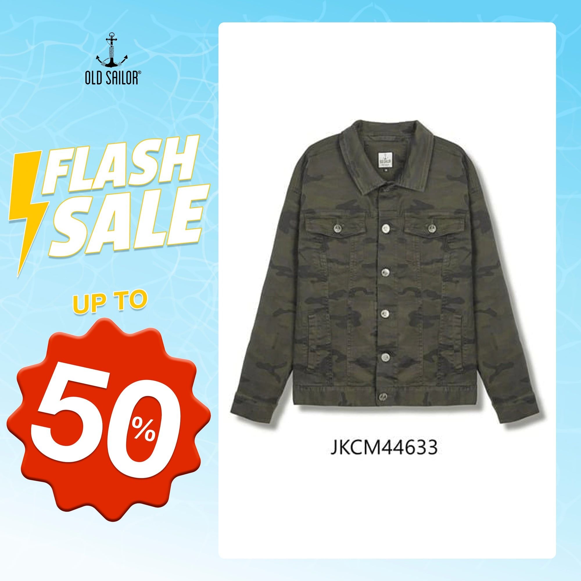  Áo Khoác Denim Camo Old Sailor - JKCM44633 - Big Size upto 4XL 
