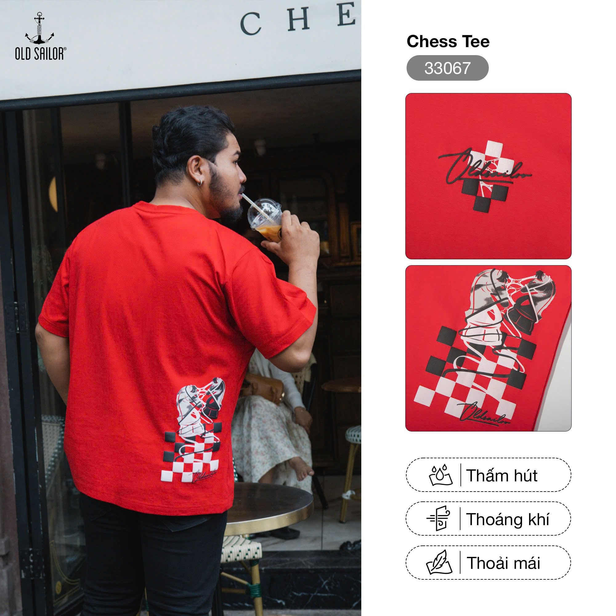  Áo Thun Nam Osl Chess Tee - 33067 - Big Size Upto 140KG 