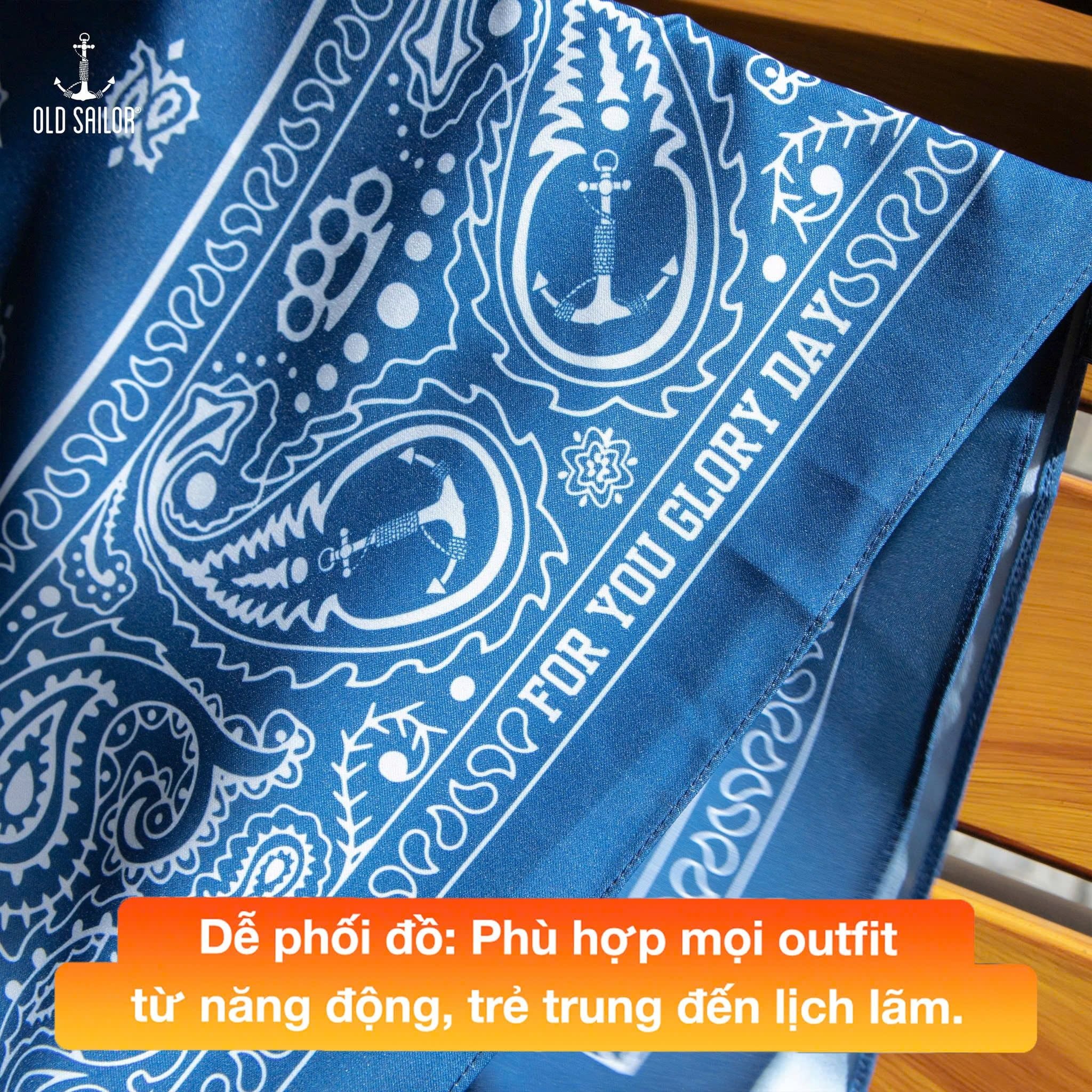  Khăn Bandana Old Sailor 88708 – Phụ Kiện Thời Trang Cá Tính, Đa Năng 