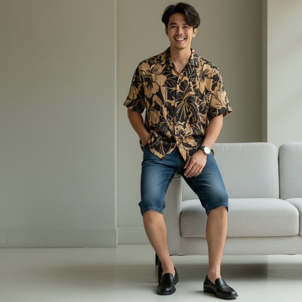  Quần Short Denim Nam Signature Old Sailor - Bigsize up to 44 - 7186 