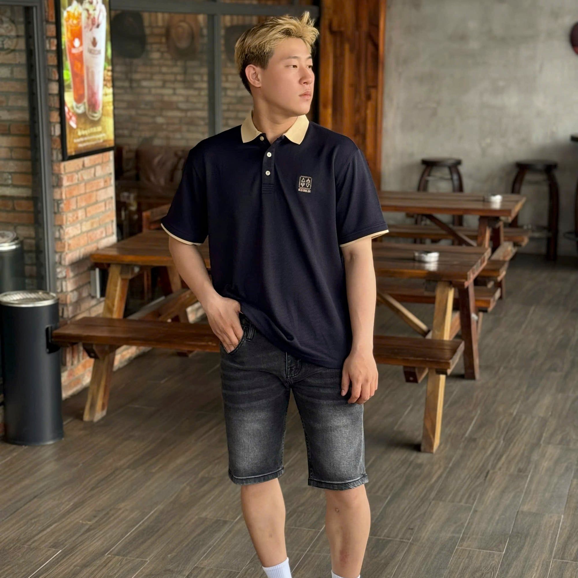  Quần Short Jeans Nam Osl Dark Short - 7236 - Bigsize upto 44 