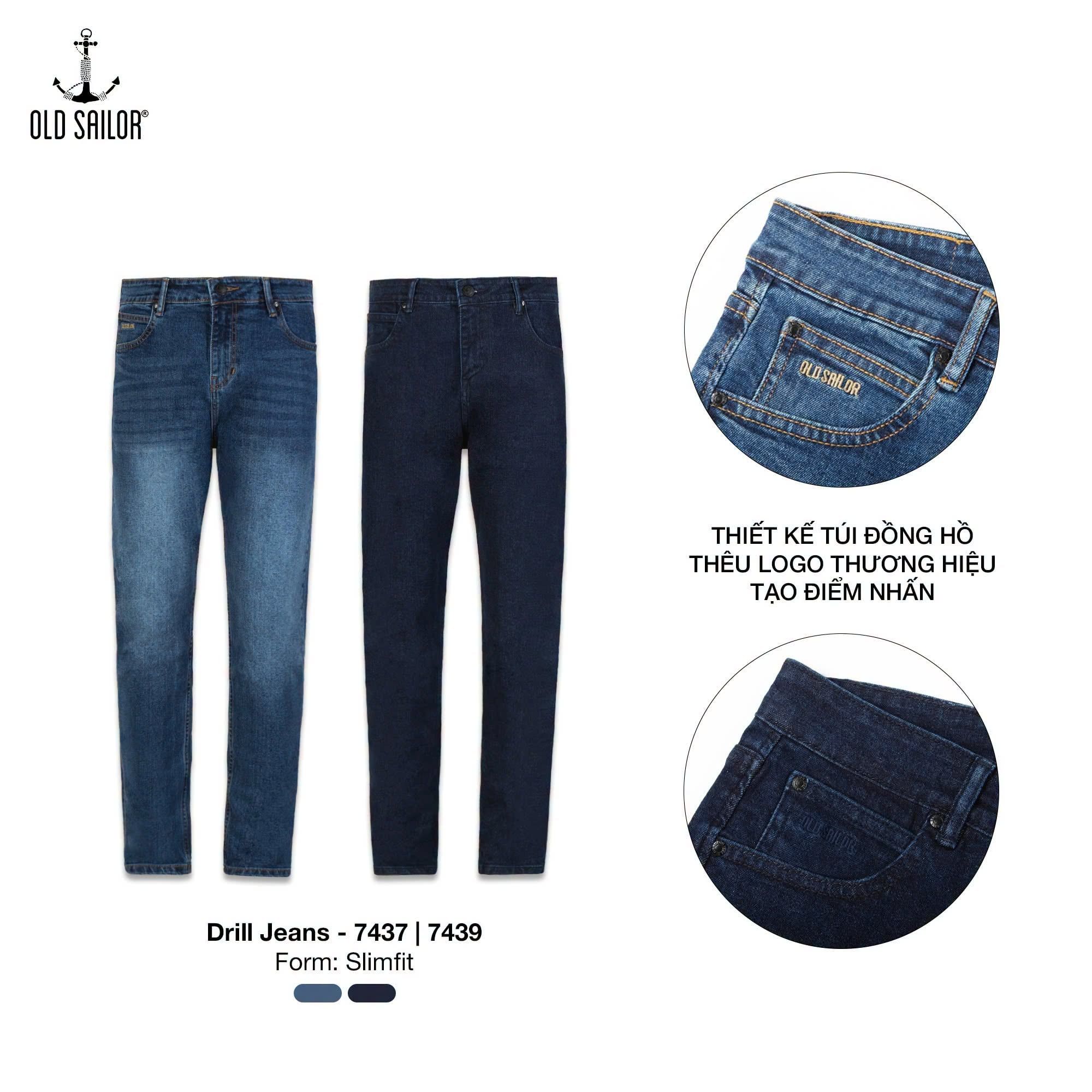  Quần Jean Drill 7437 – Denim Cao Cấp, Straight Fit 