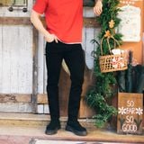  Quần Jeans Osl Super Strech Deep Black Premium Jeans - Form Slim - 7378 - Bigsize Upto 140KG 