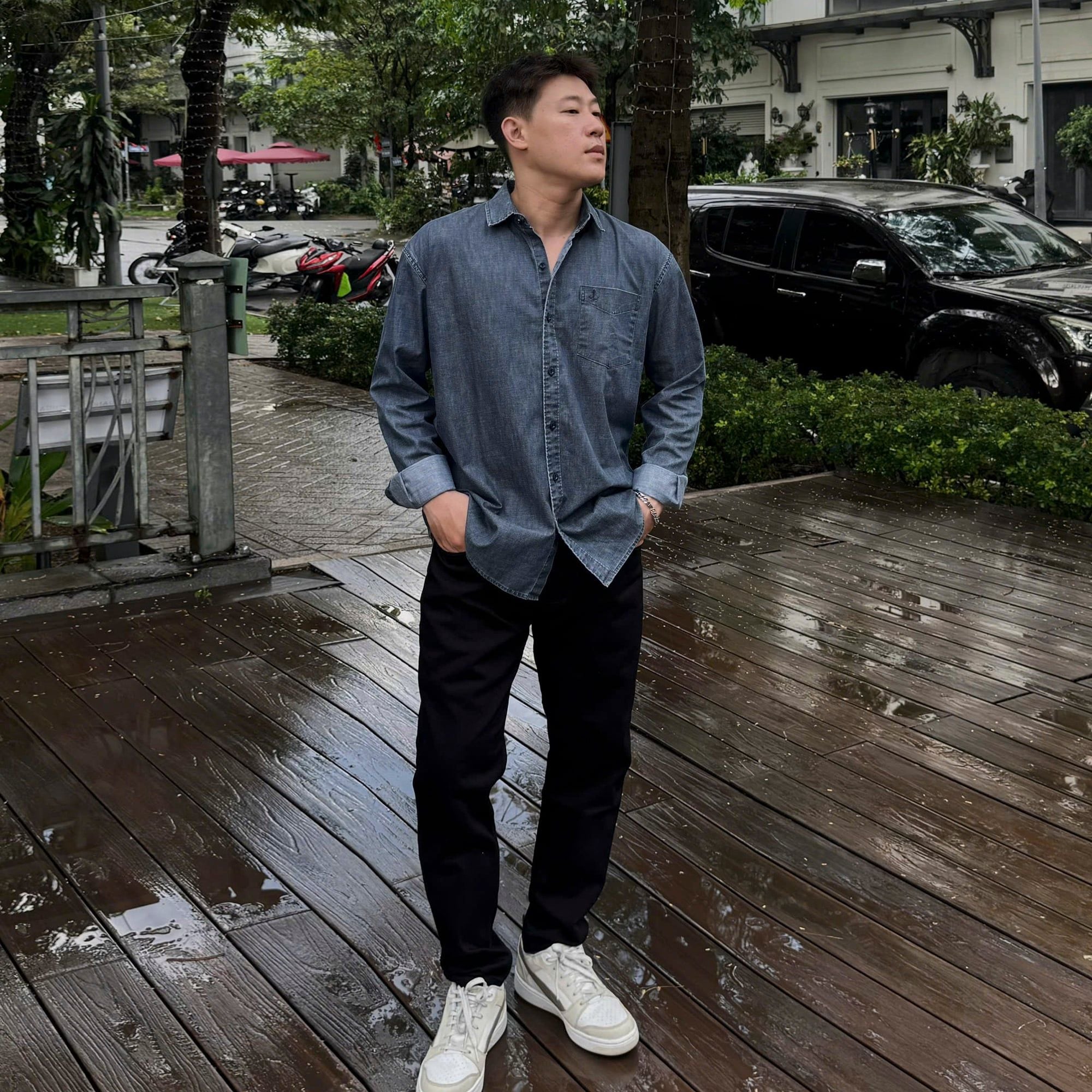  Quần Jeans Osl Super Strech Deep Black Premium Jeans - From 95cm - 7384 - Bigsize Upto 140KG 