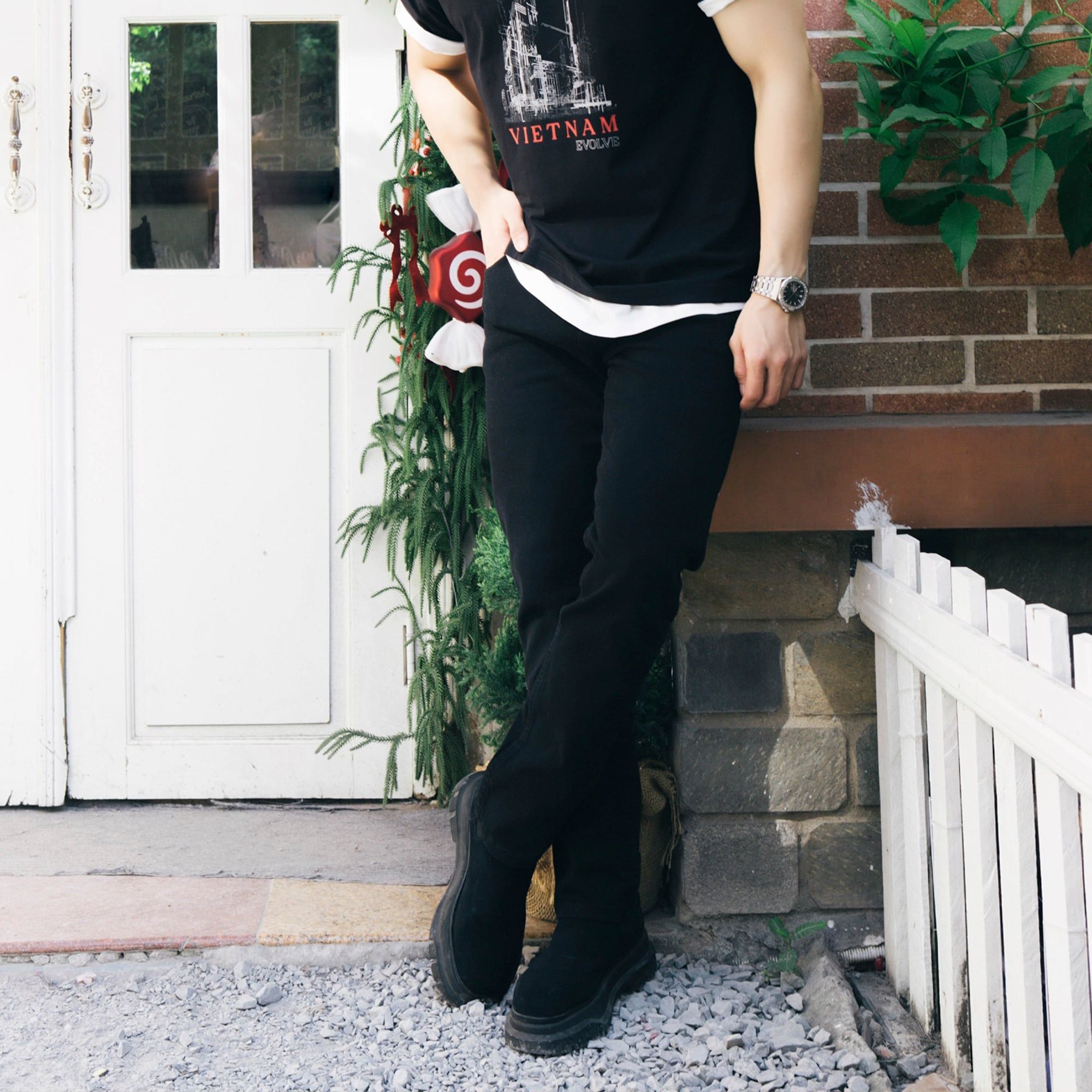  Quần Jean Osl Deep-Black 95cm Jeans - 7405 