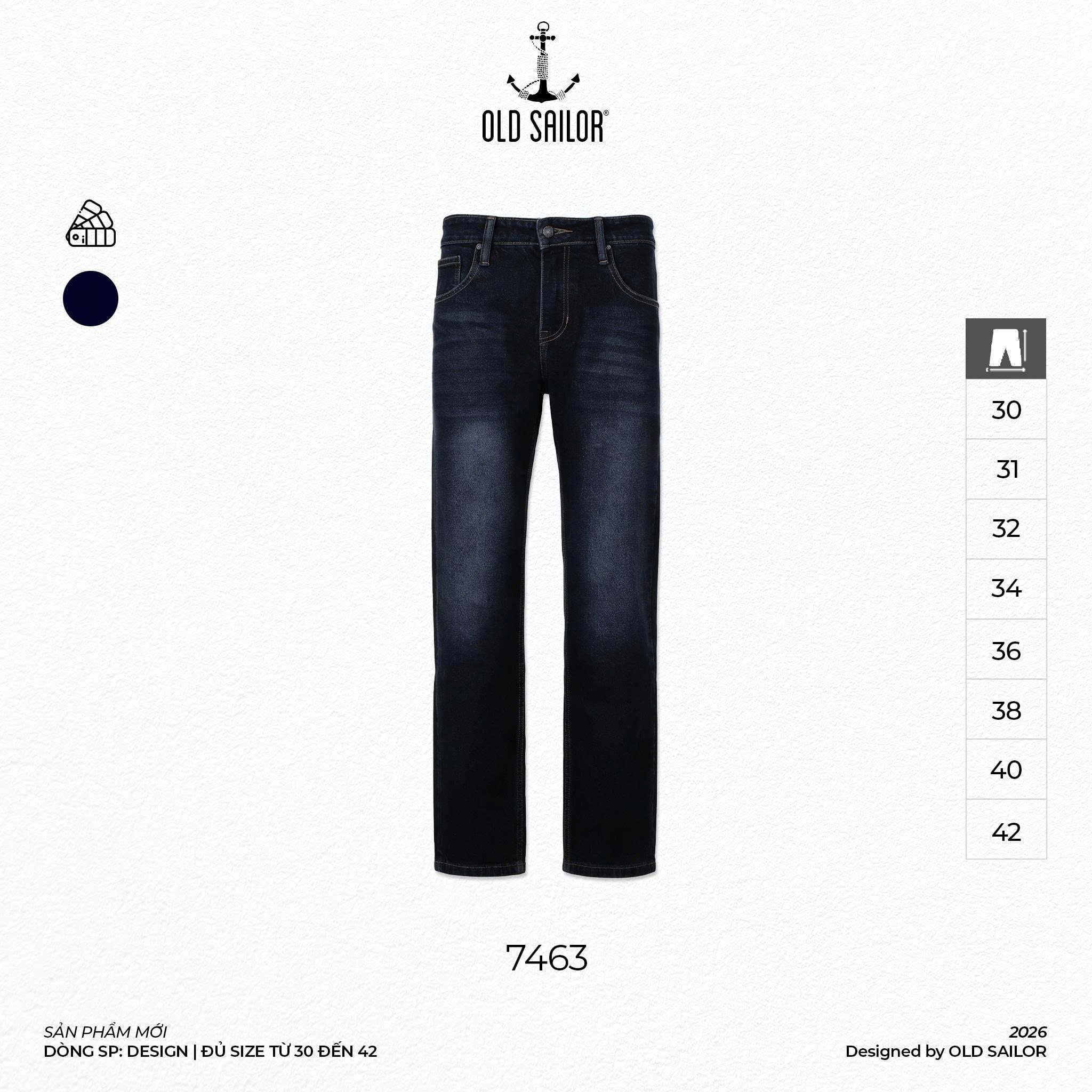  Quần Jean Nam Straight Young 7463 Old Sailor | Denim Cao Cấp 
