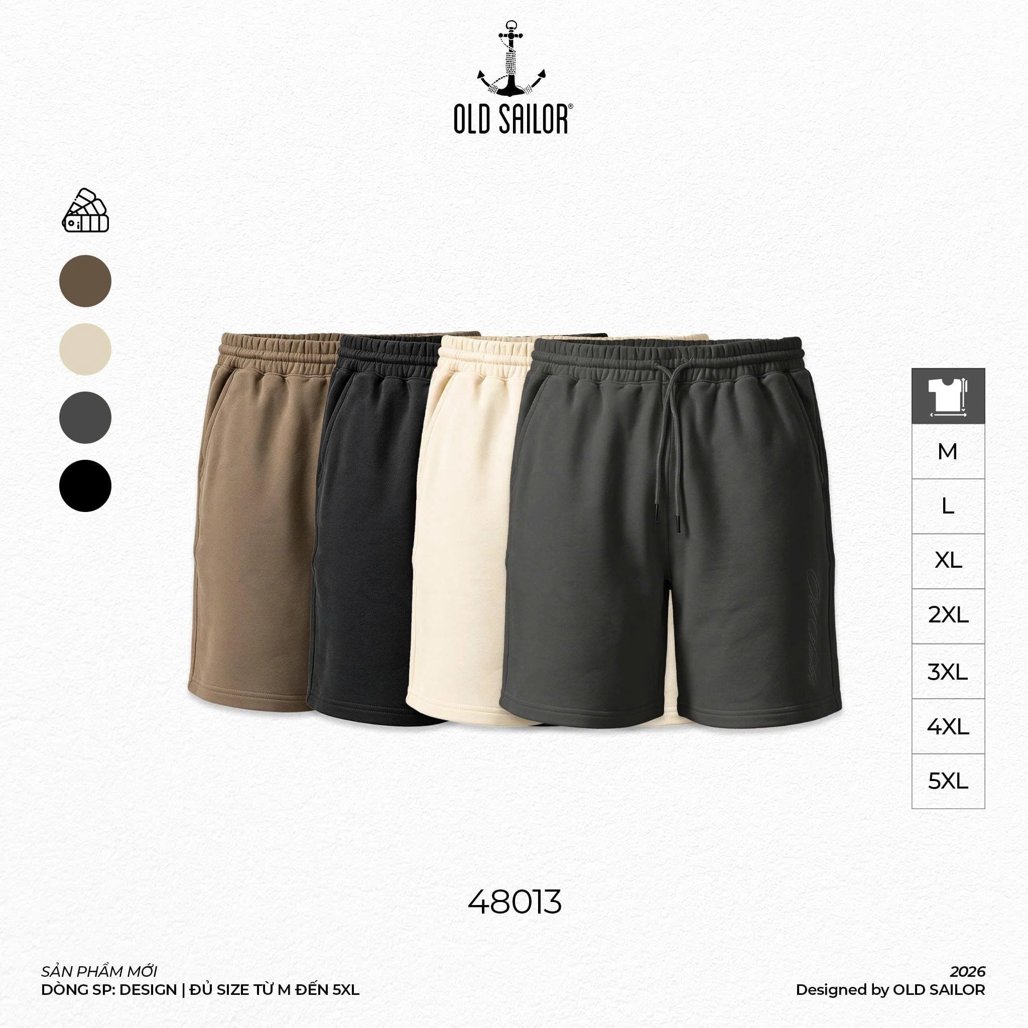  Quần Short Thun Nam Simplify 48013 Old Sailor | Cotton, Size M–5XL 