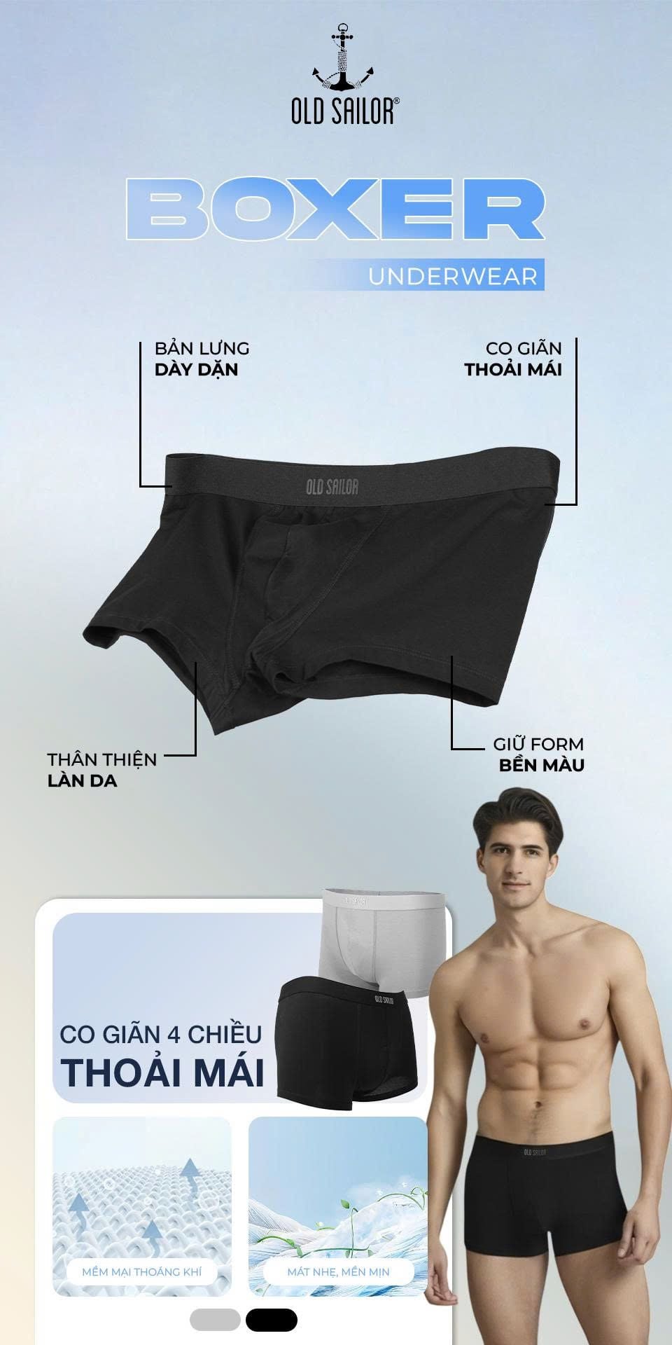  Set 2 quần Boxer Old Sailor PABX 18001 