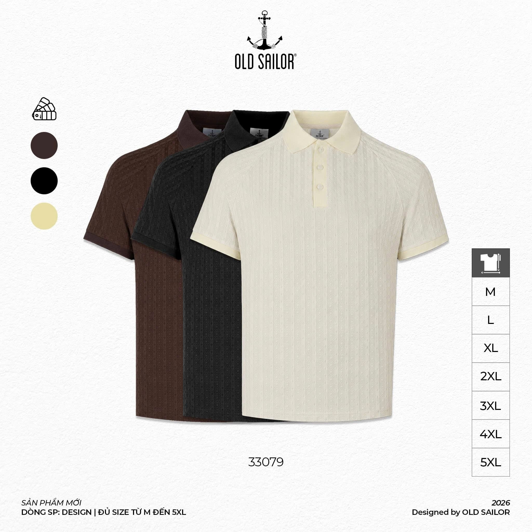  Áo Polo Nam ARAM 33079 | Form Basic M–5XL | Old Sailor 