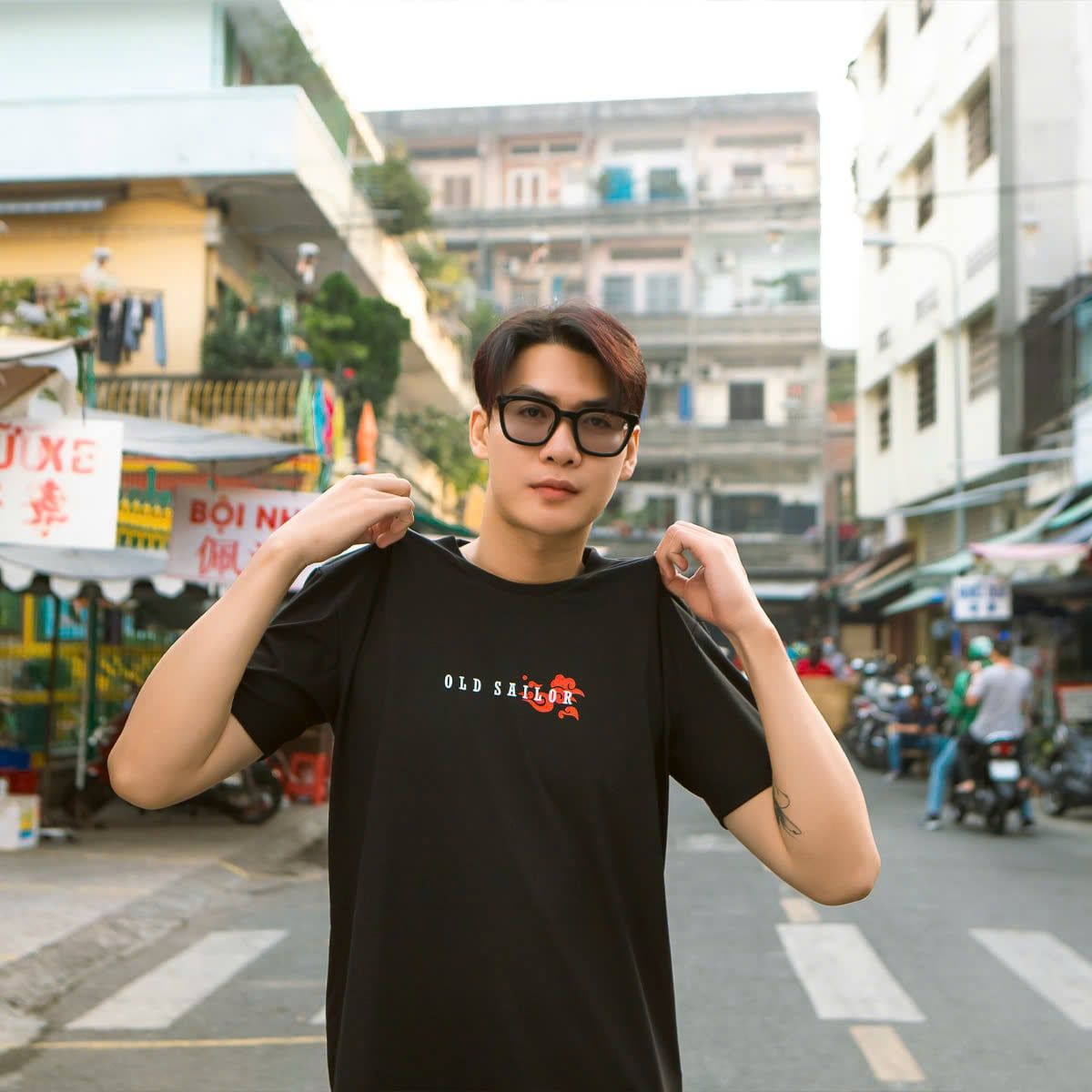  Áo Thun Nam In Họa Tiết Dragon Old Sailor - ATDE88578 - Đen - Big Size Upto 5XL 