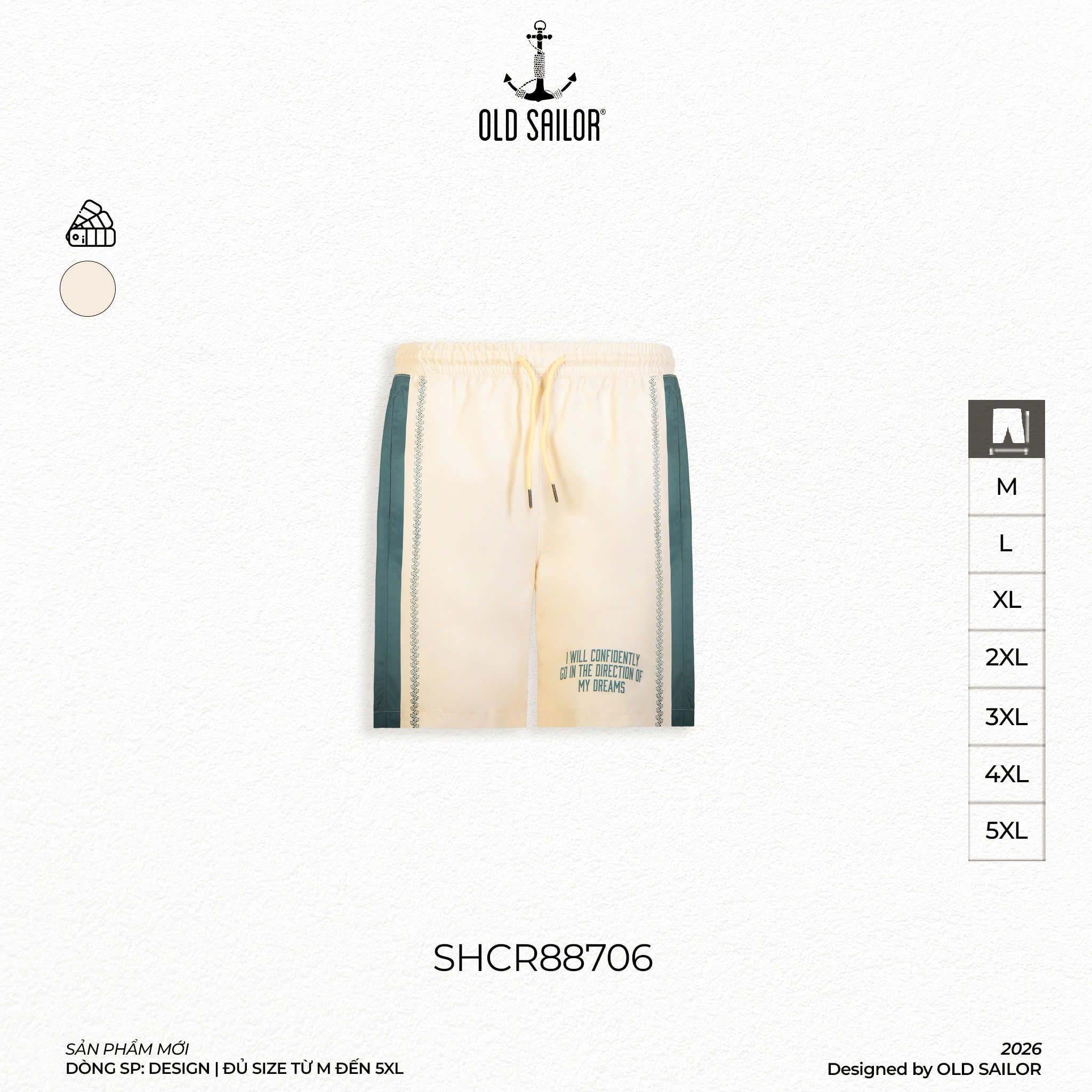  Quần Short Greece Old Sailor 88706 – Short Nam Form Relax, Mềm Mịn, Trẻ Trung 