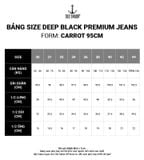  Quần Jean Osl Deep-Black 95cm Jeans - 7405 