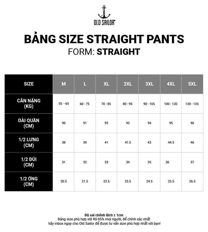  Quần jean nam ống suông Old Sailor - OSL STRAIGHT JEANS - 6590 - Big size upto 42 