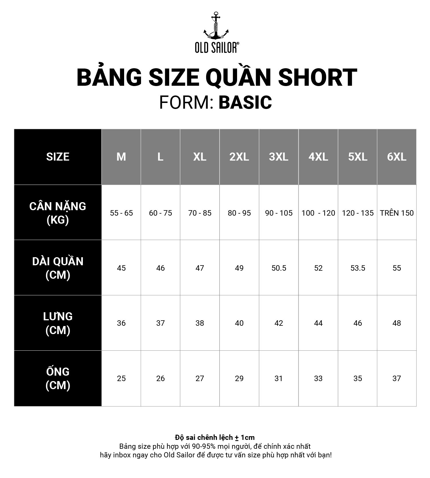  Quần short thun nam Old Sailor - SHXX88549 - Big Size upto 5XL 