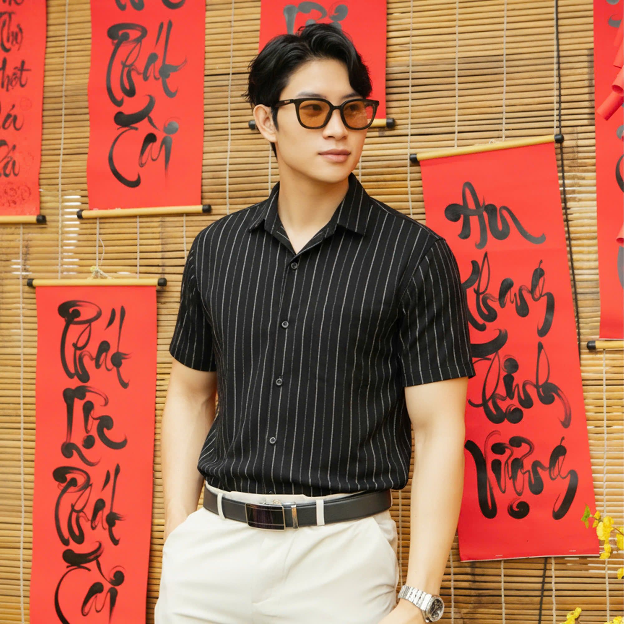  Áo Sơ Mi Premium Soft Structure Seersucker Shirt - 88694 - BigSize upto 140Kg 