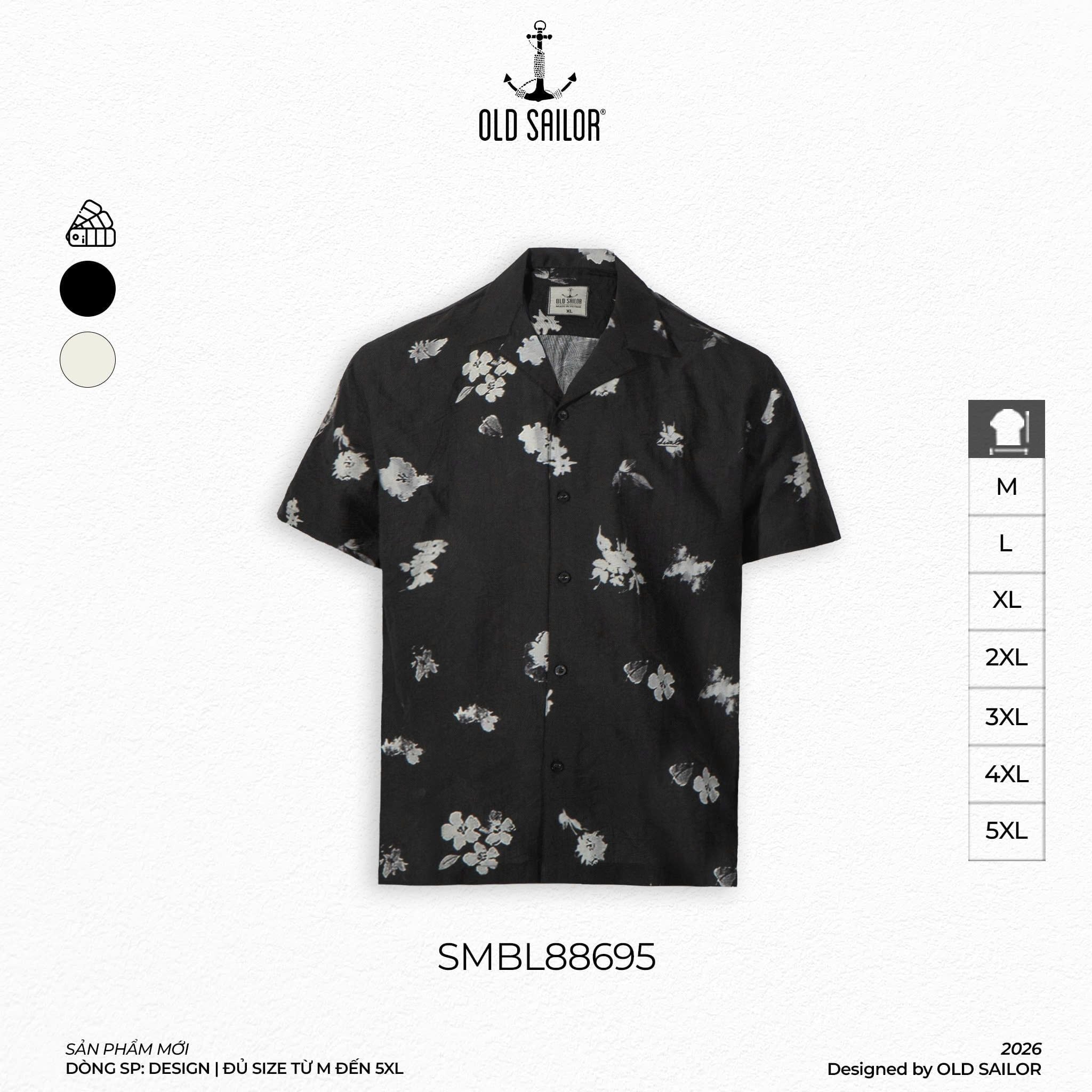  Áo Sơ Mi Premium Flower Seersucker Shirt - 88695 - BigSize upto 140kg 
