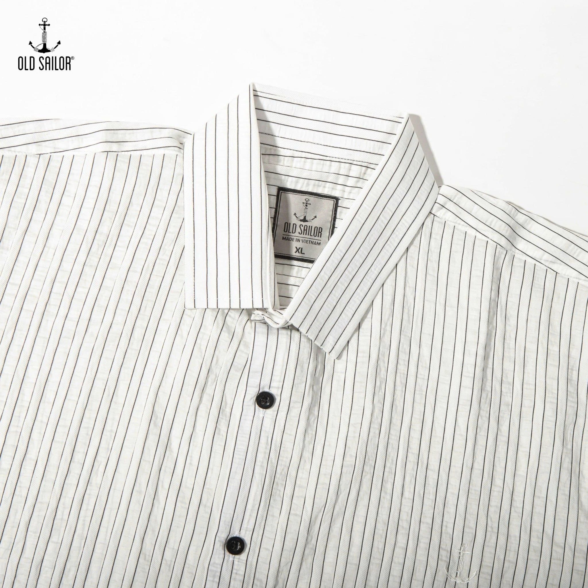  Áo Sơ Mi Premium Soft Structure Seersucker Shirt - 88694 - BigSize upto 140Kg 