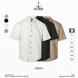  Áo Sơ Mi Premium Soft Structure Seersucker Shirt - 88694 - BigSize upto 140Kg 