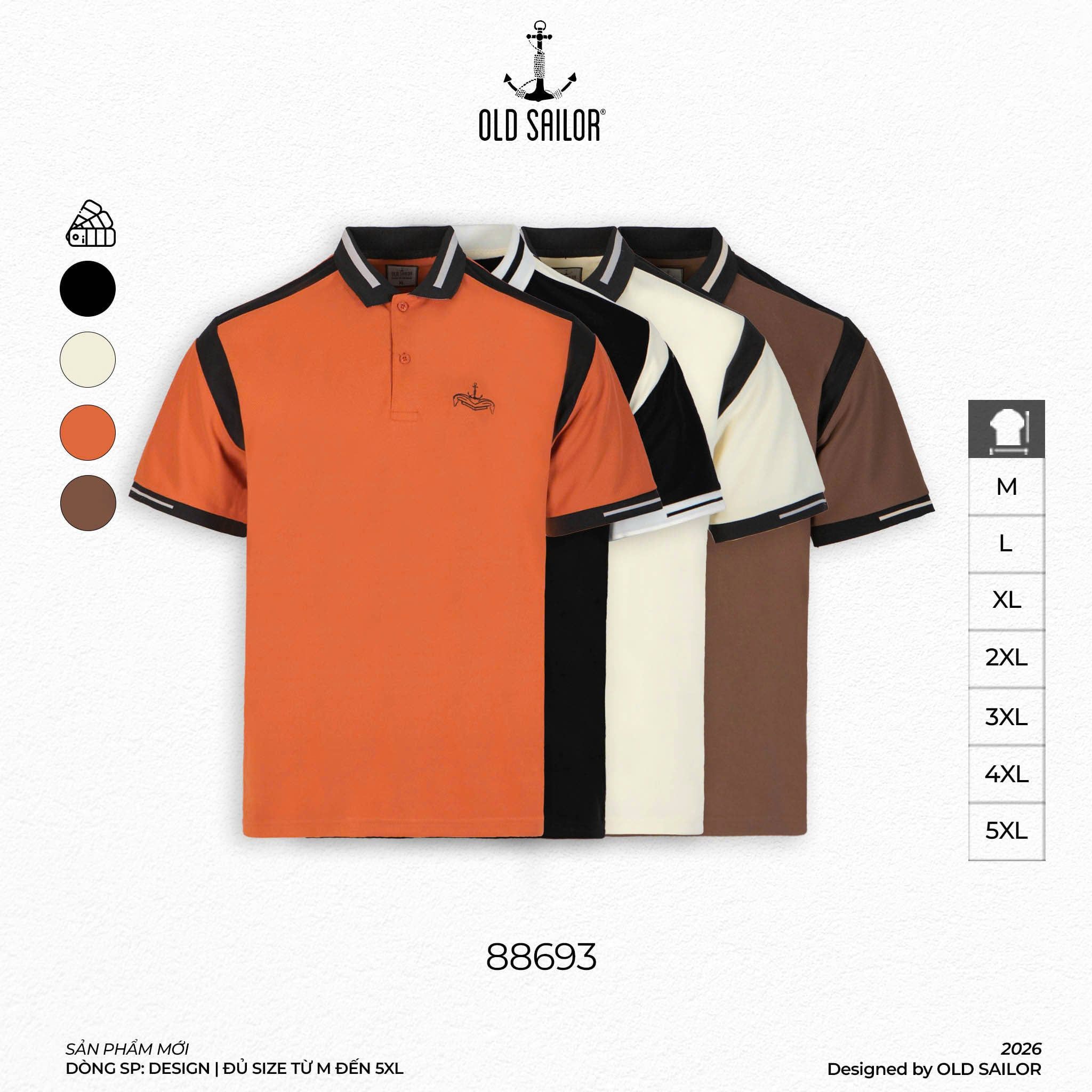  Áo Polo Nam Bigsize - Crown Polo  – 88693 - Bigsize upto 5XL 