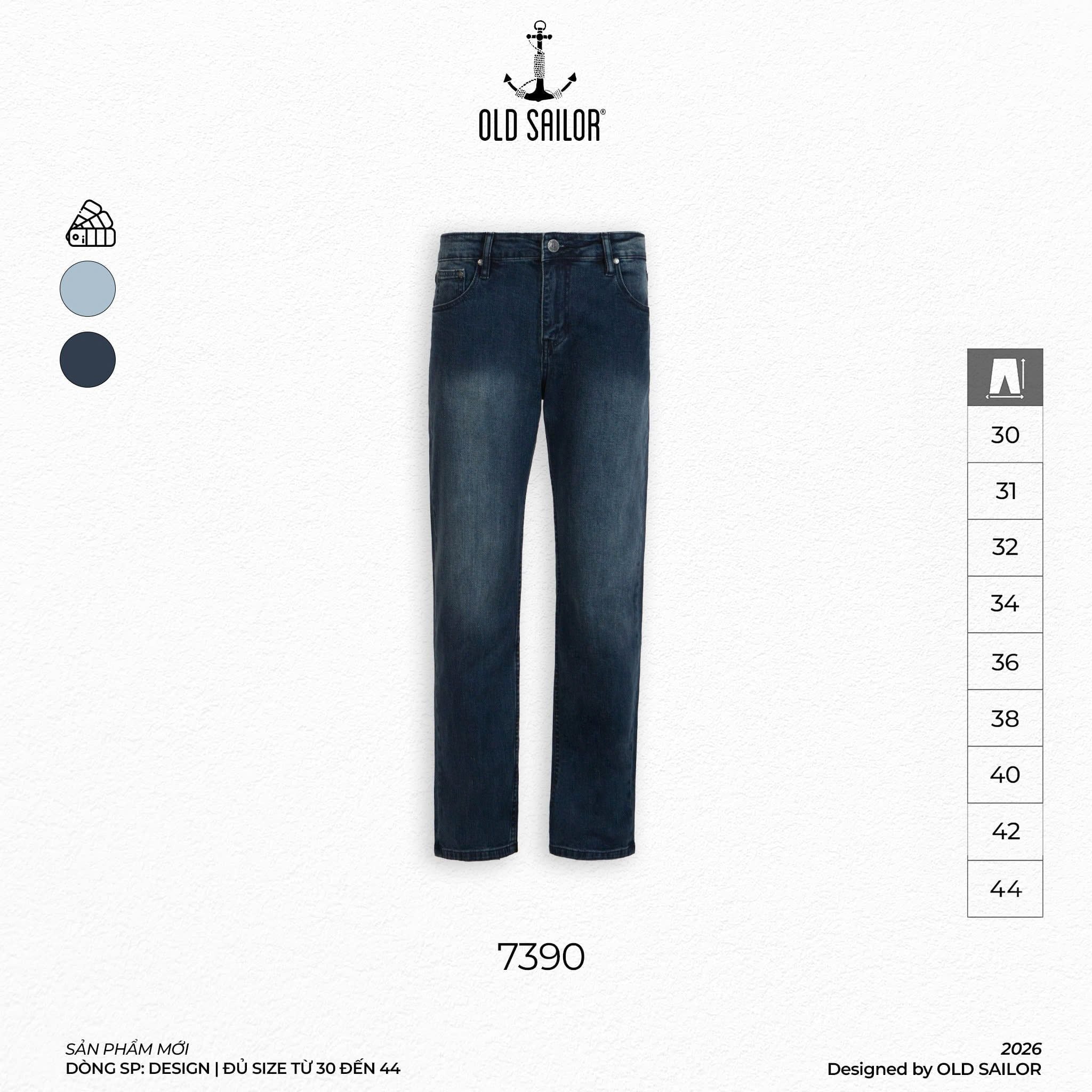  Quần Jean Nam Osl Straight Premium Jeans - 7390 - Big Size Upto 140KG 