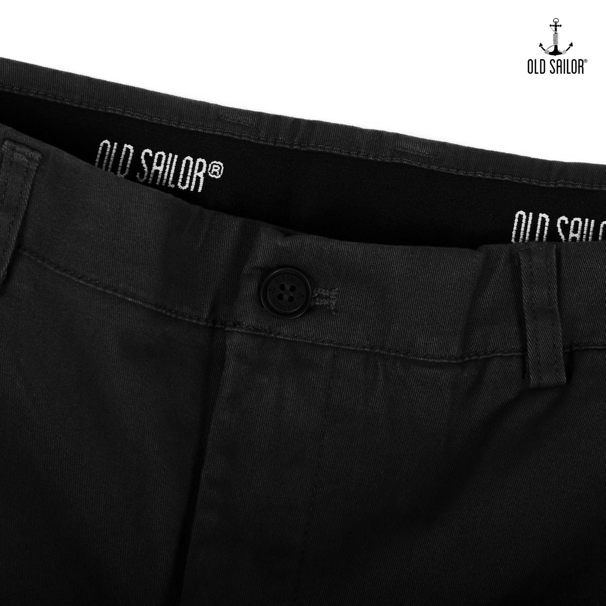  Quần Kaki Nam Elastic Premium Old Sailor - ĐEN - 46002 - Big Size Upto 44 
