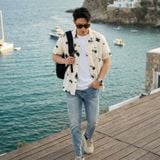  Áo Sơ Mi Premium Flower Seersucker Shirt - 88695 - BigSize upto 140kg 