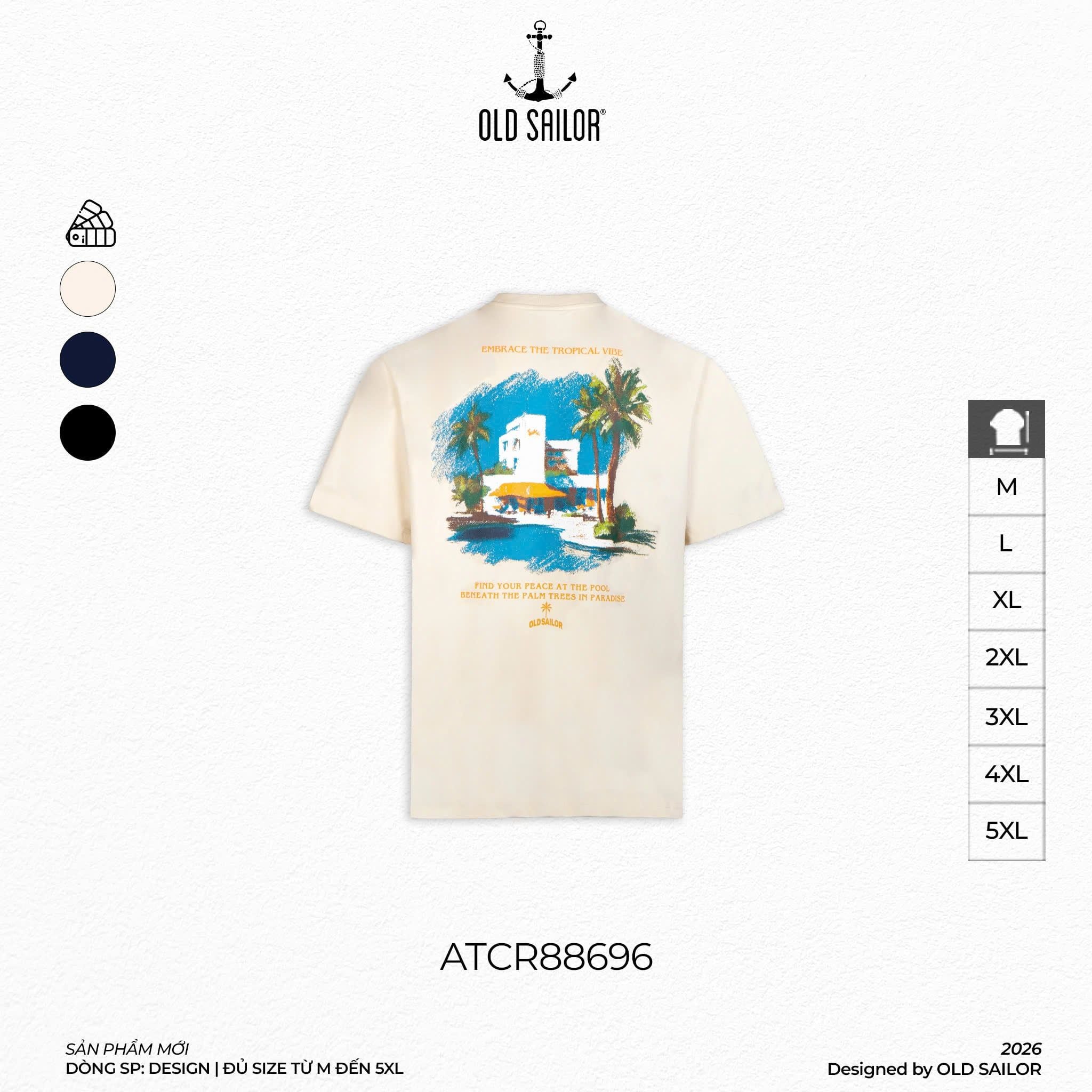  Áo Thun Nam Osl Vacation Paradise Tee - 88696 - Big Size Upto 5XL 