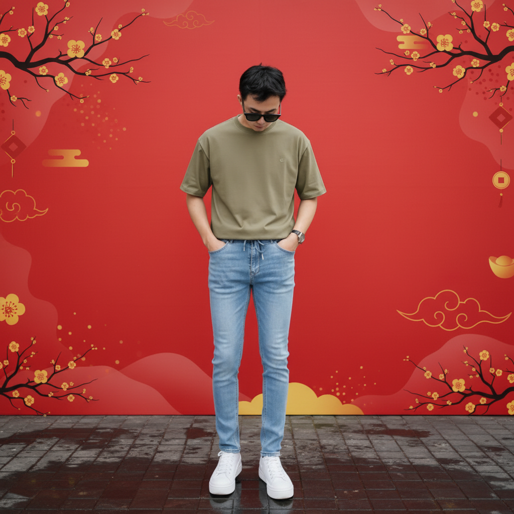  Áo Thun Nam Osl Taggy Tee - ATOL 33051 - Big size upto 5XL 