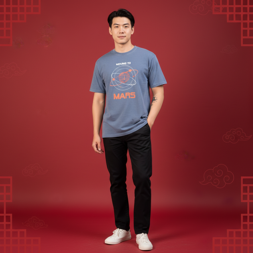  Áo Thun Nam Osl Moving Mars Tee -  ATSE 33050 - Bigsize upto 5XL 