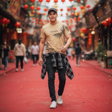  Áo Thun Nam Họa Tiết Palm Old Sailor - Beige - ATBE26020 - Big Size Upto 5XL 