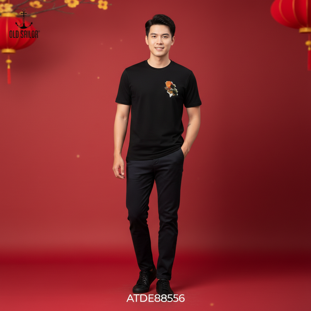  Áo Thun Nam Họa Tiết Denali Hills - Black - ATDE88556 - Đen - Big Size Upto 5XL 