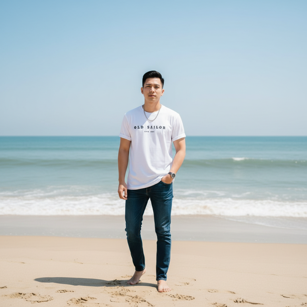  Áo Thun Nam Los Cali Old Sailor - ATGA26012 - Big size upto 5XL 