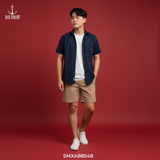  Áo sơ mi nam tay ngắn OldSailor - O.S.L KAKI SHIRT - NAVY - SMXA88548 - xanh đen - Big size upto 5XL 