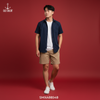 Áo sơ mi nam tay ngắn OldSailor - O.S.L KAKI SHIRT - NAVY - SMXA88548 - xanh đen - Big size upto 5XL