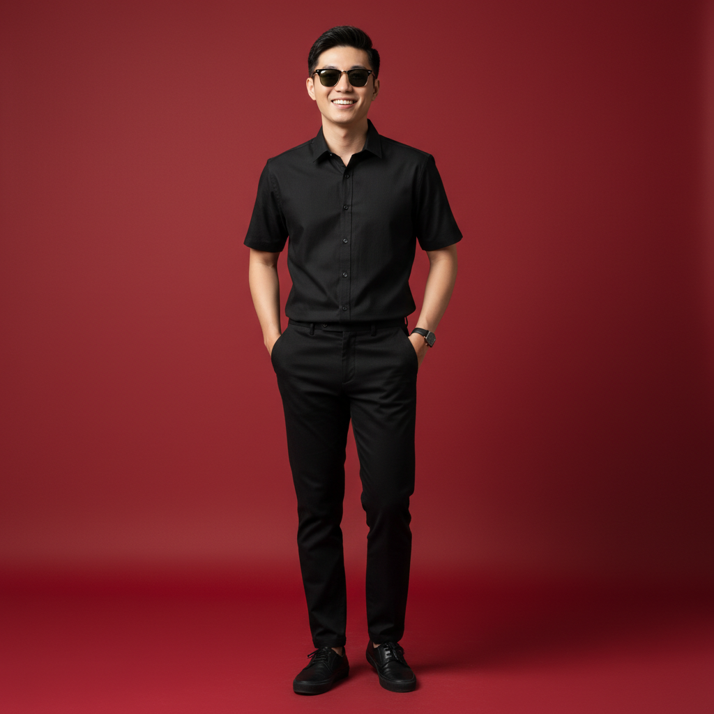 Áo sơ mi mango Old Sailor - Black - SMDE88582 - Big Size Upto 5XL 