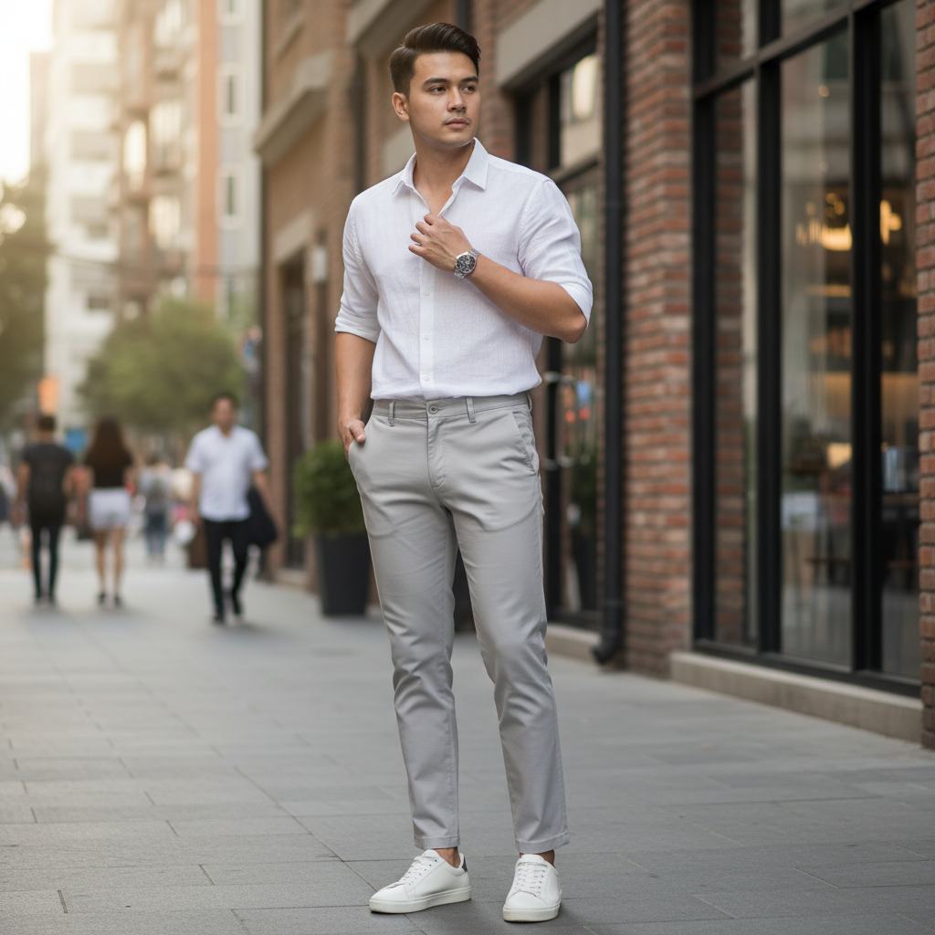  Quần Kaki Nam Elastic Premium Old Sailor - GREY - 46002 - Big Size Upto 44 