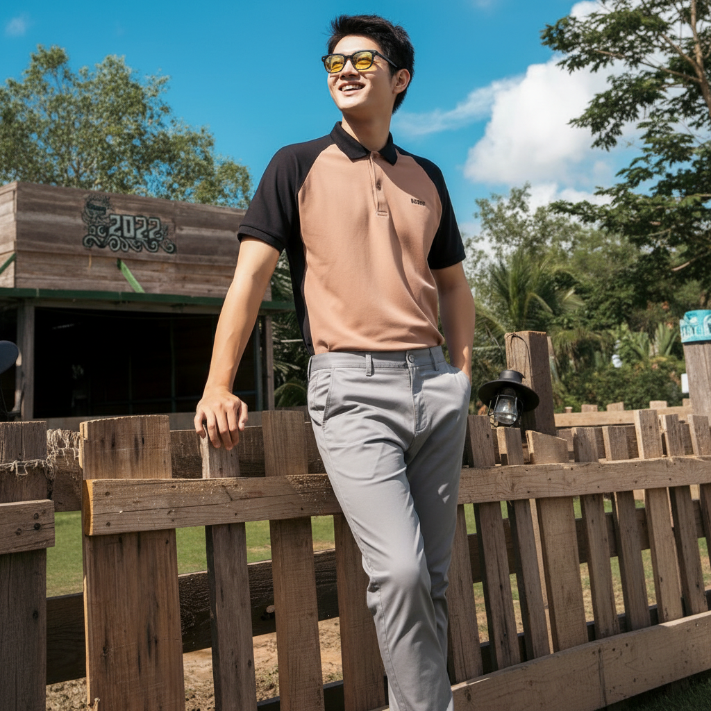  Quần Kaki Nam Form Slim-Fit Old Sailor - QKXA31010 - Big size upto 42 