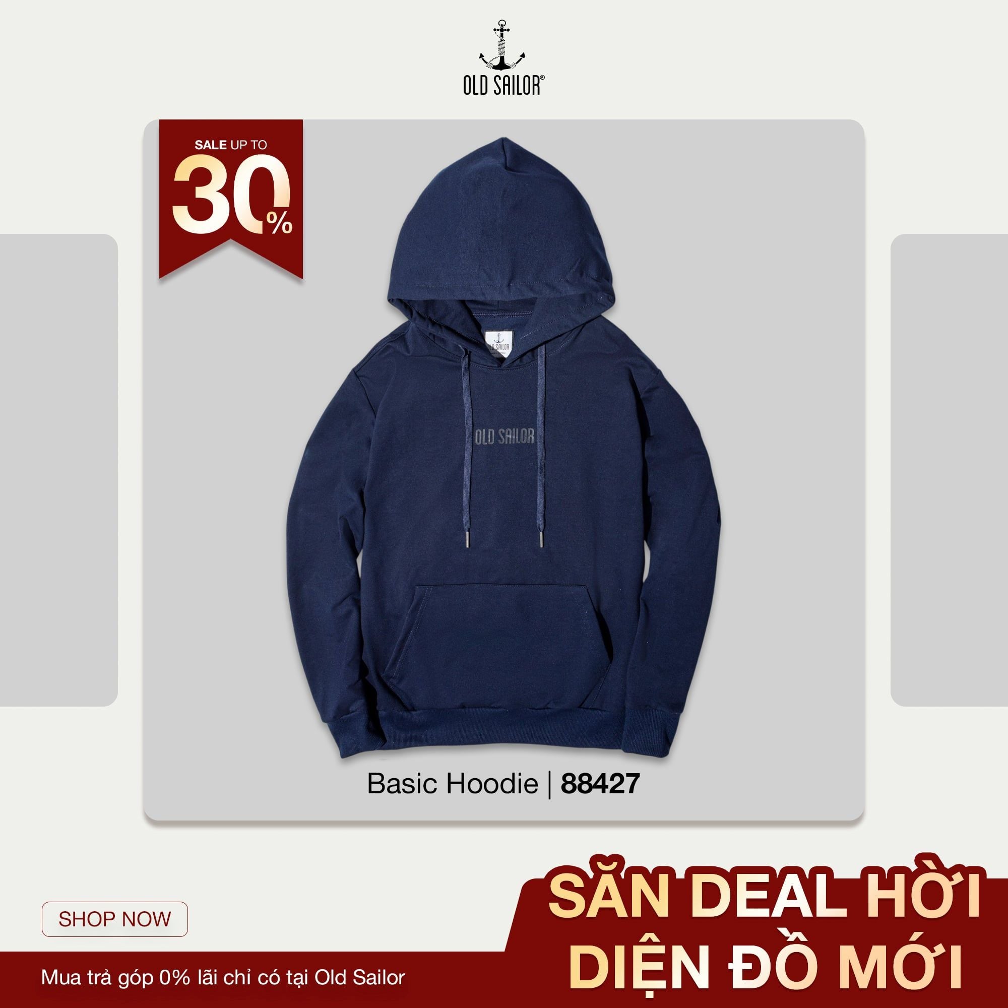  Áo Hoodie Basic Old Sailor - HDXD88427 - Big size upto 5XL 
