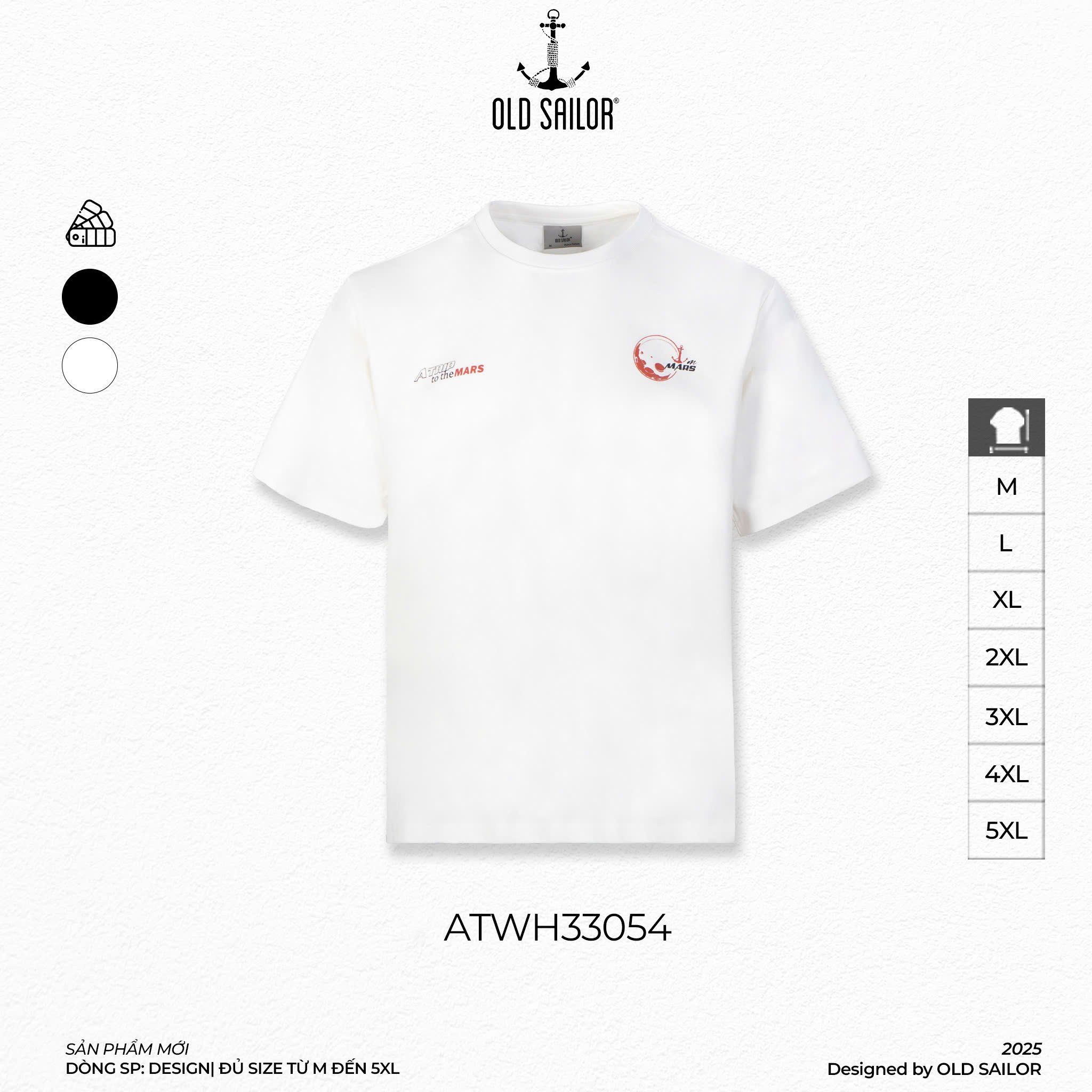  Áo Thun Nam Old Sailor Mars Travel Tee - 33054 - Big Size Upto 140kg 