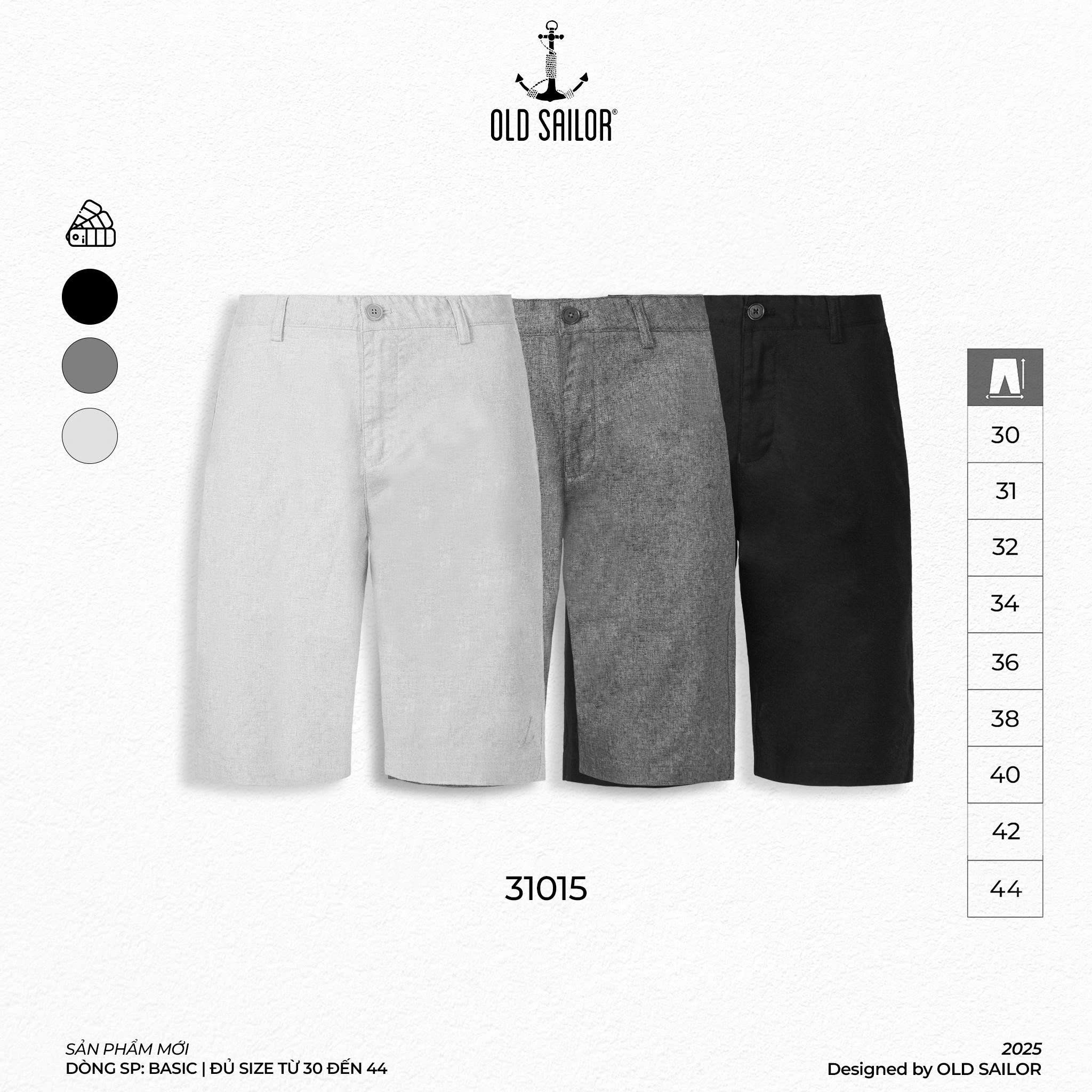  Quần Short Nam Osl Linen Short - 31015 - Bigsize upto 44 