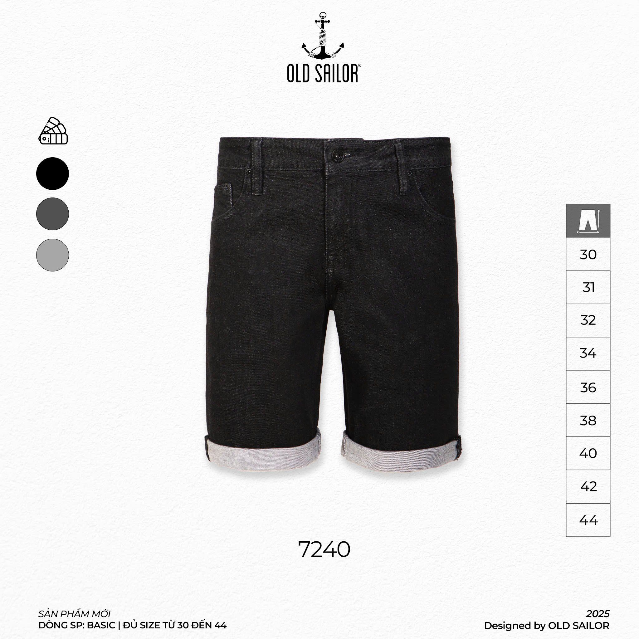  Quần Short Jeans Nam Osl Dark Short - 7240 - Bigsize upto 44 