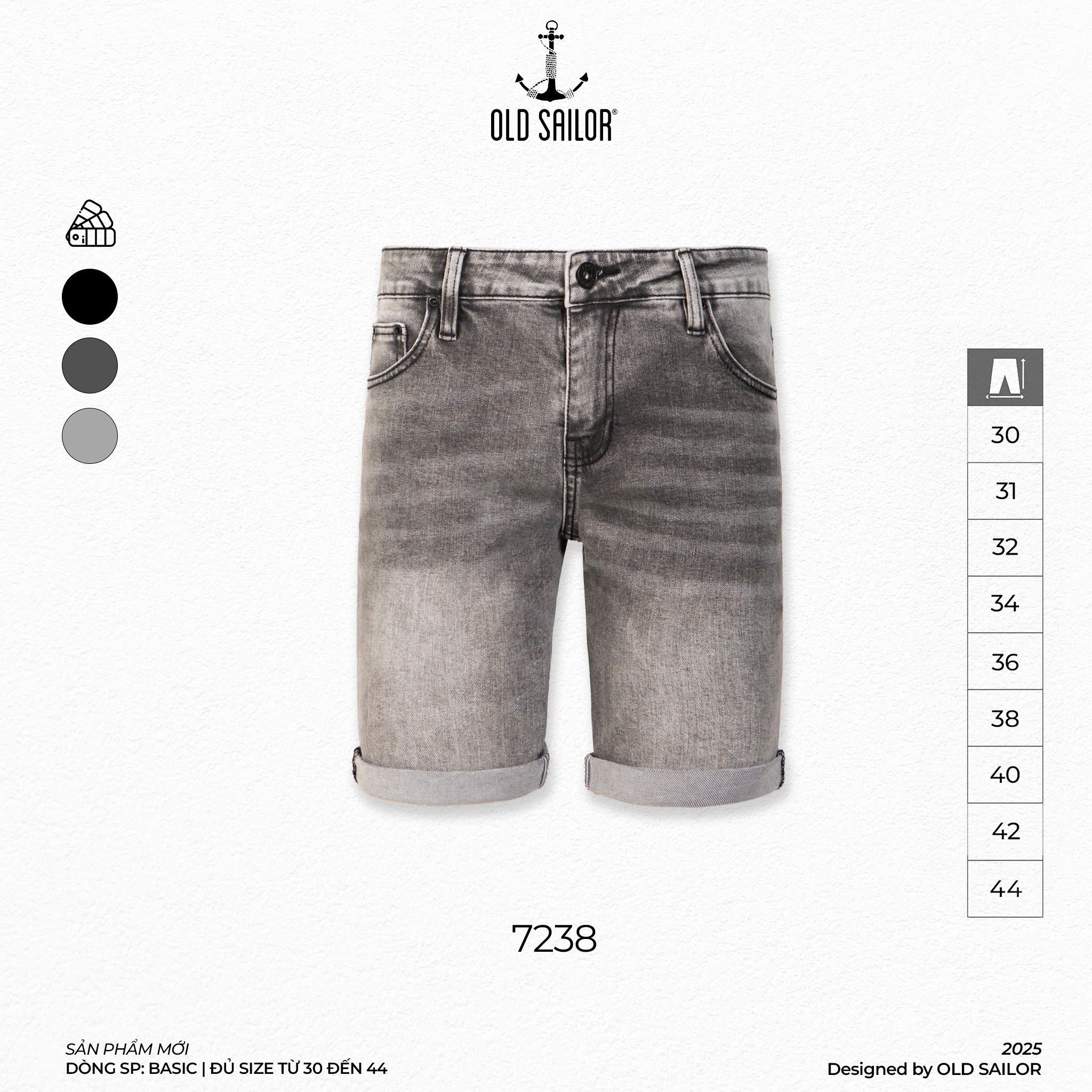  Quần Short Jeans Nam Osl Dark Short - 7238 - Bigsize upto 44 