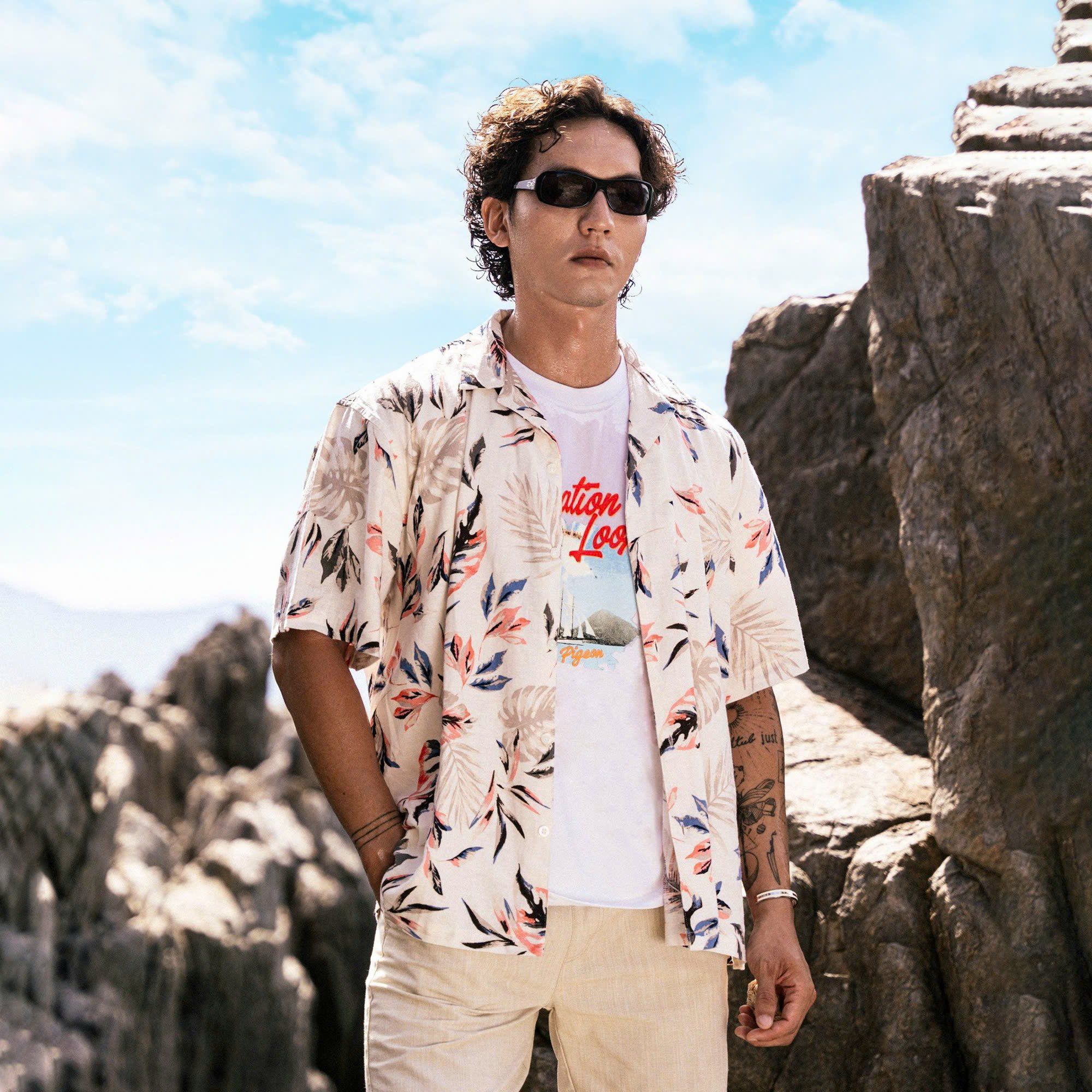  Áo sơ mi linen họa tiết Old Sailor - SMAB88581 - Big size upto 5XL 